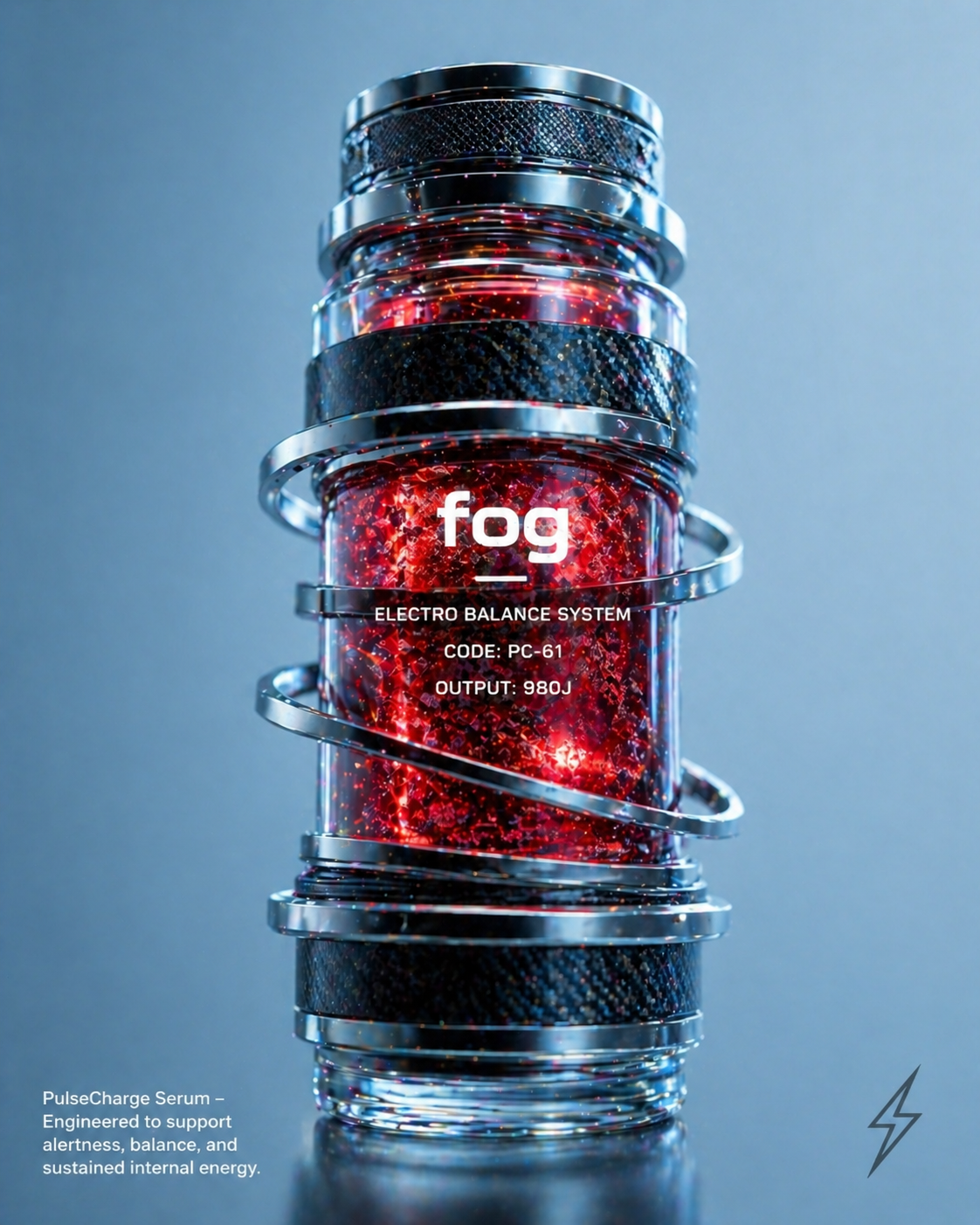 Product Marketing - Cosmic Product Photography: Futuristic Energy Serum — AI image prompt
