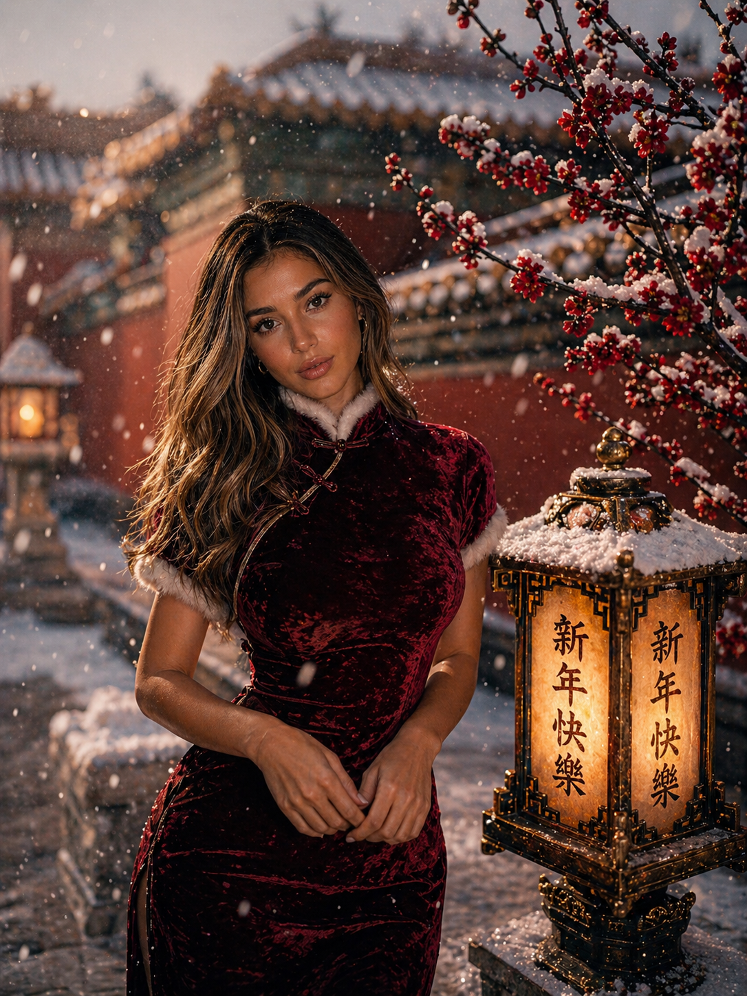 AI Product Marketing Prompt: New Year's Day Special: Forbidden City in Snow