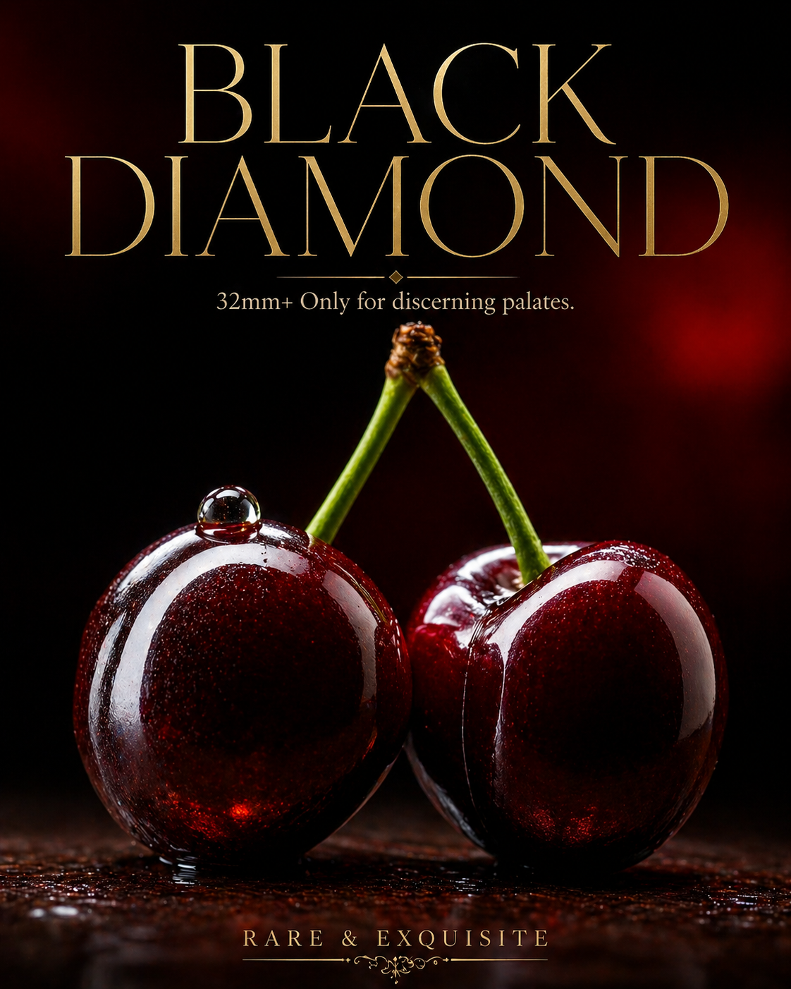 AI Product Marketing Prompt: Luxury Cherry Product Photography Prompt (Black Diamond)